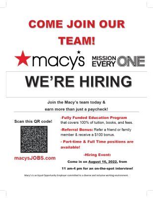 macy hiring application